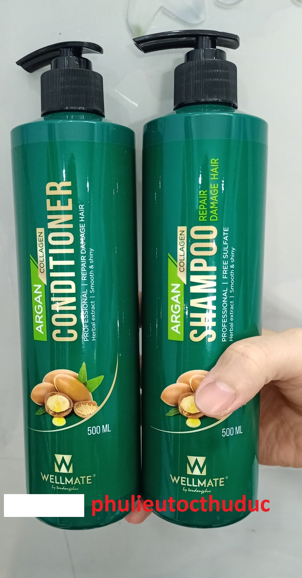 1 cặp đầu gội dầu xã Wellmate Argan Collagen - phulieutocthuduc