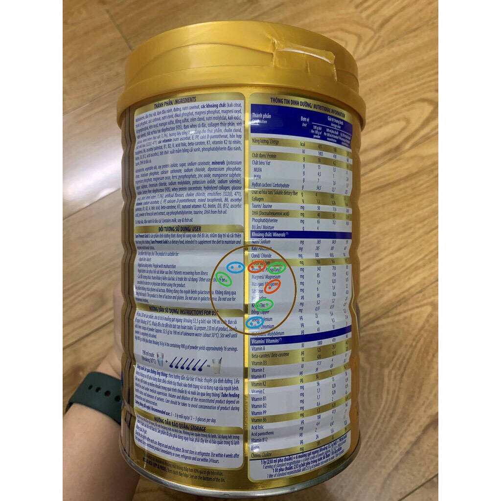 Sữa Vinamilk Sure Prevent Lon 900g