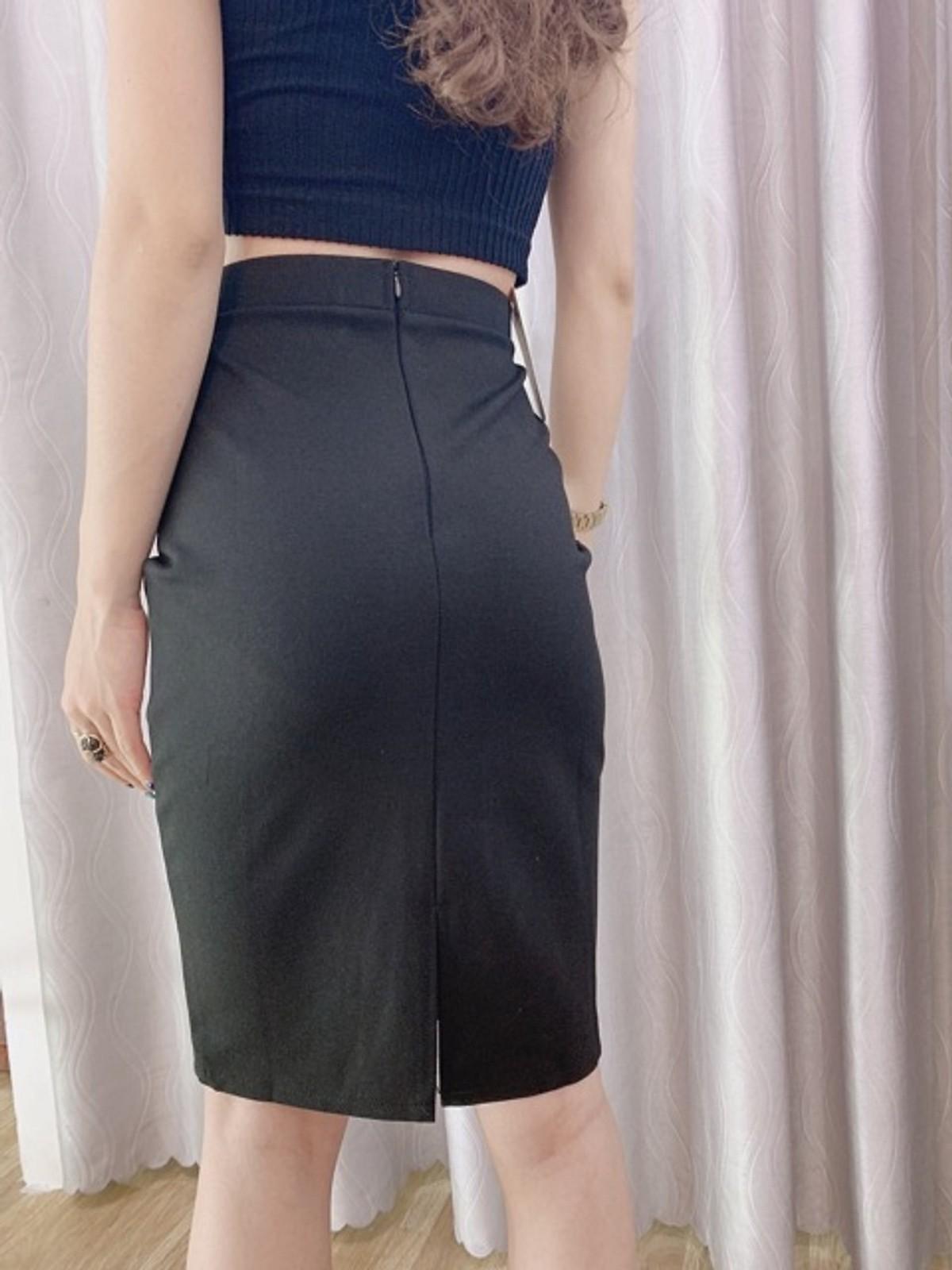 Chân váy bút chì công sở xẻ sau đẹp