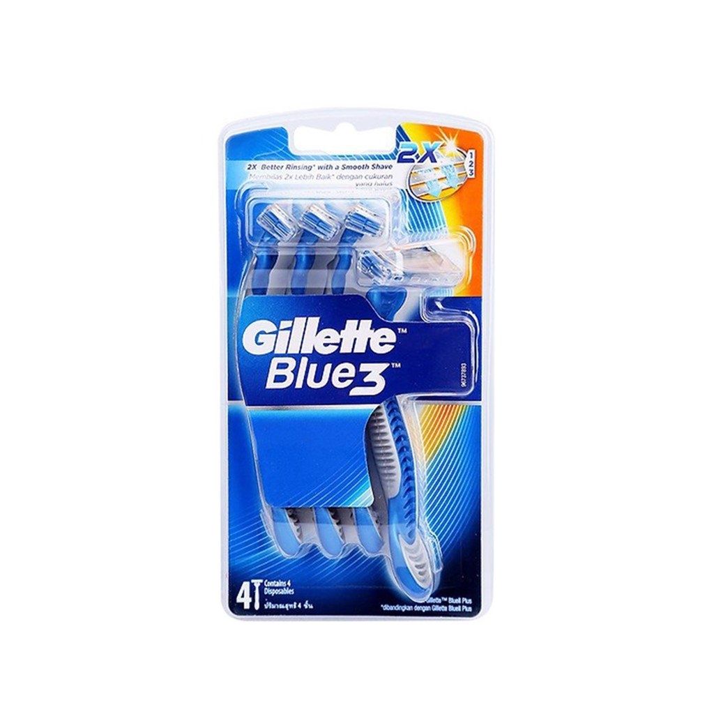 Dao Cạo Gillette Blue 3 (4 cái/vỉ)