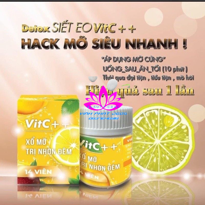 Detox xổ mỡ vitc hộp 14 viên