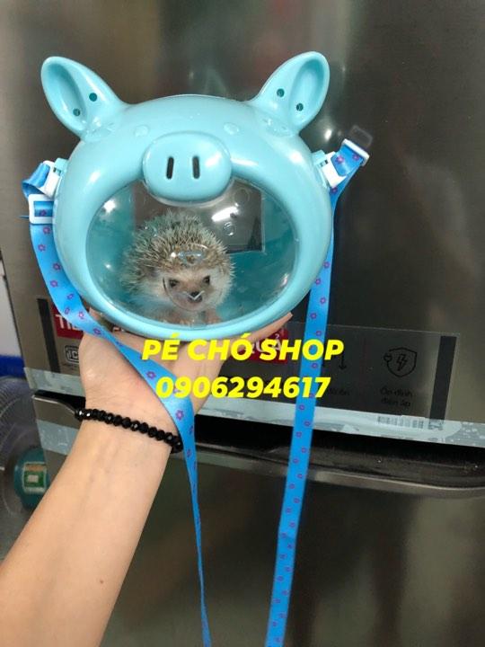 [HCM]Lồng Mặt Heo du lịch cho thú cưng nhỏ chất liệu mika .
