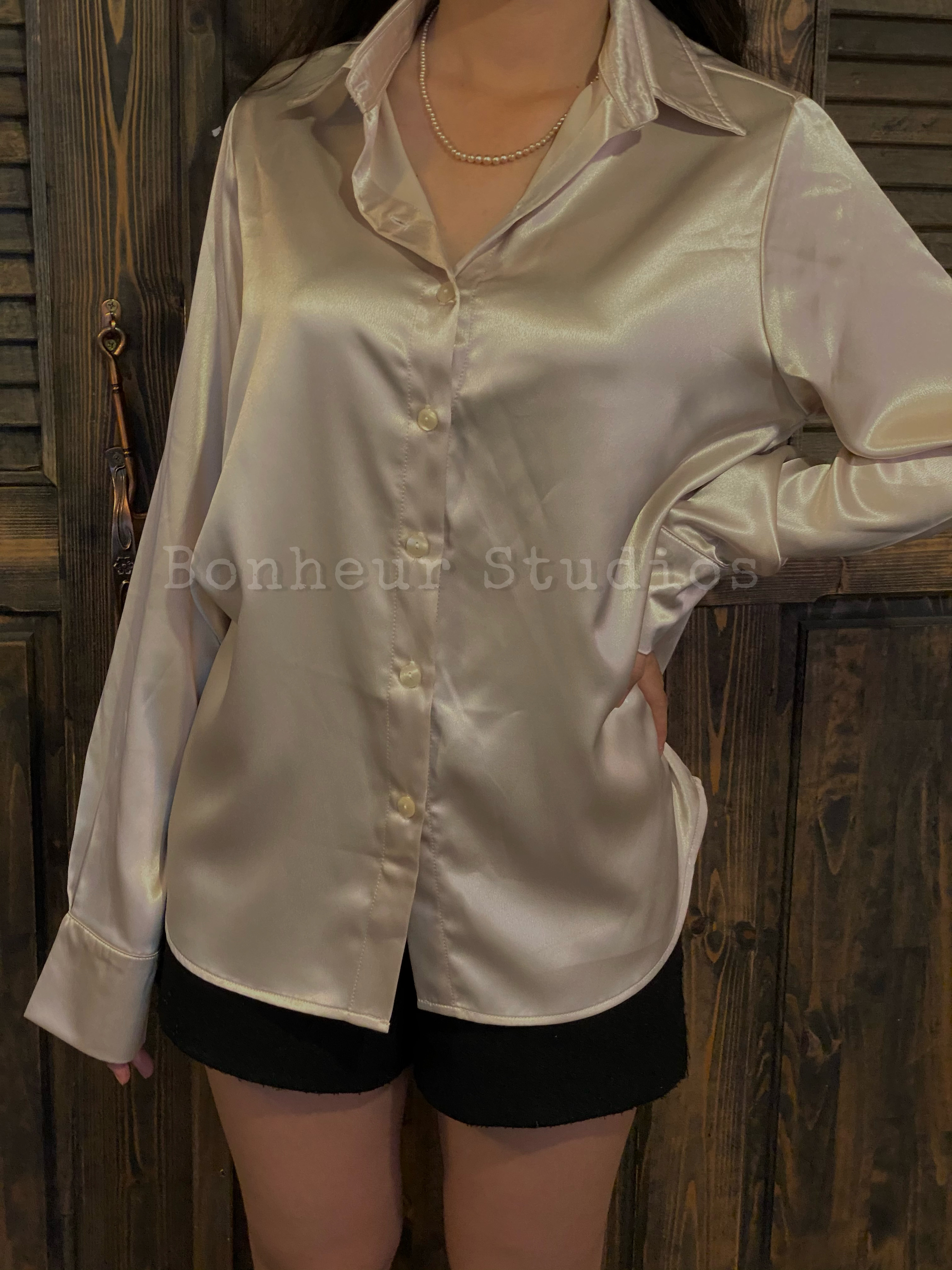 [ Bonheur.studios ] SILKEN SHIRT