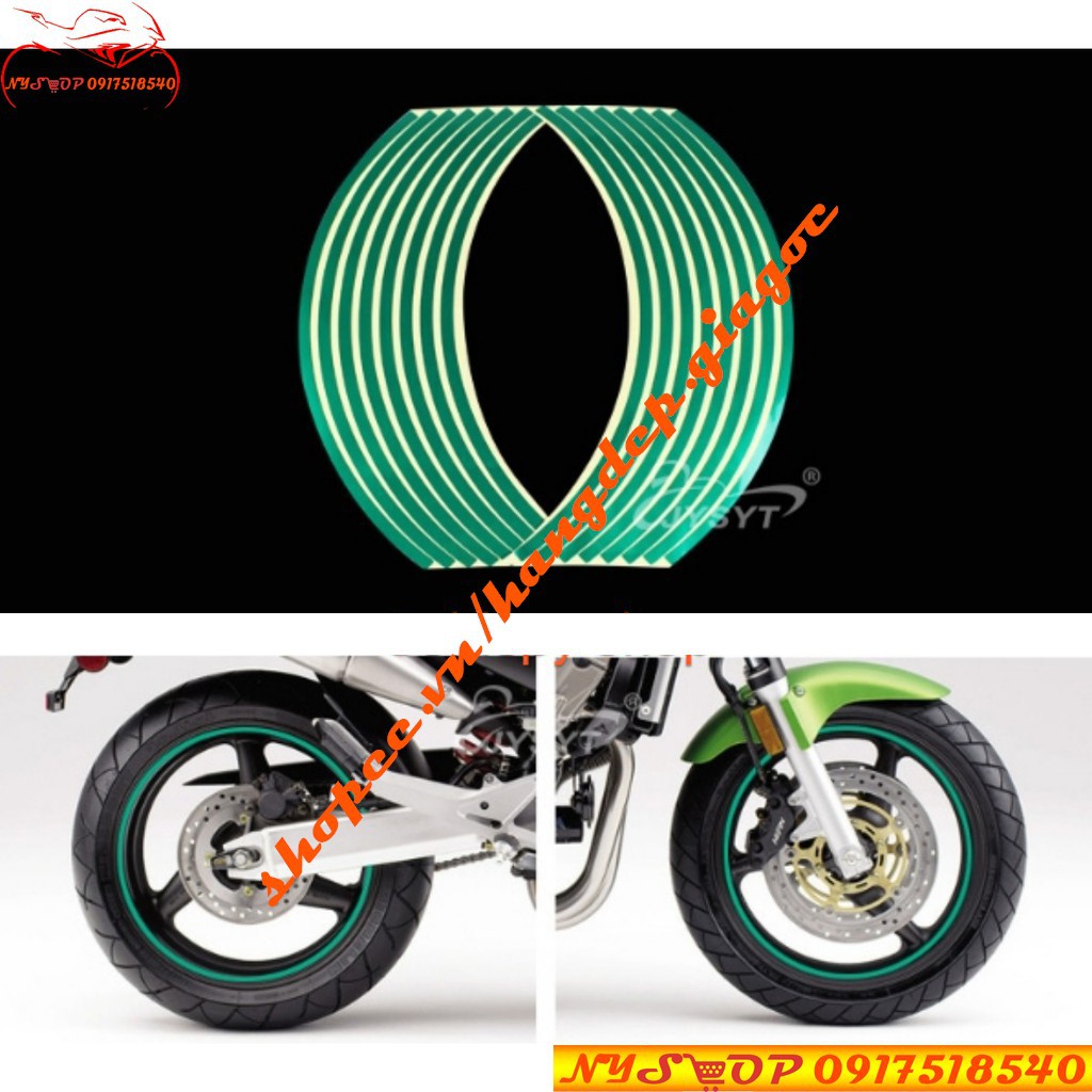 TEM CHỈ 3M PHẢN QUANG DÁN MÂM XE MÁY