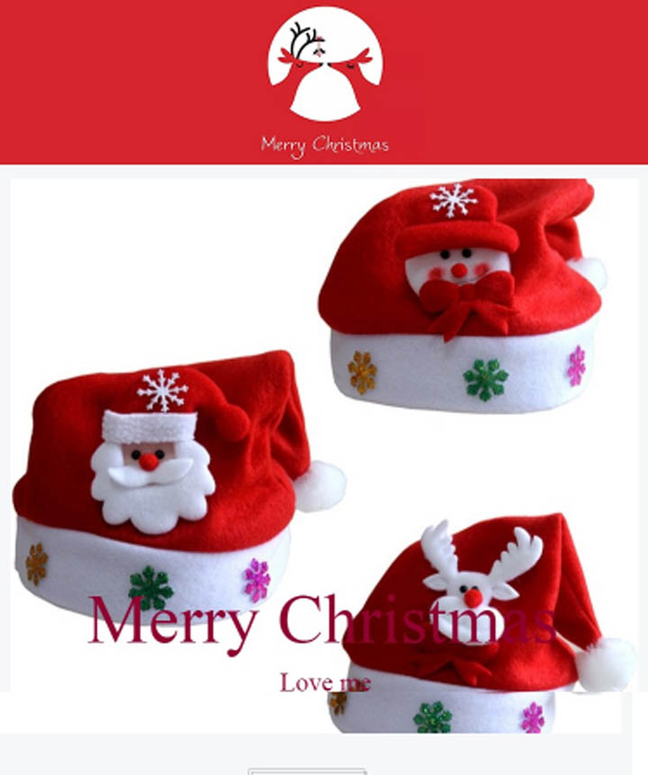 MŨ NOEL CÓ ĐÈN LED CHỚP NHÁY