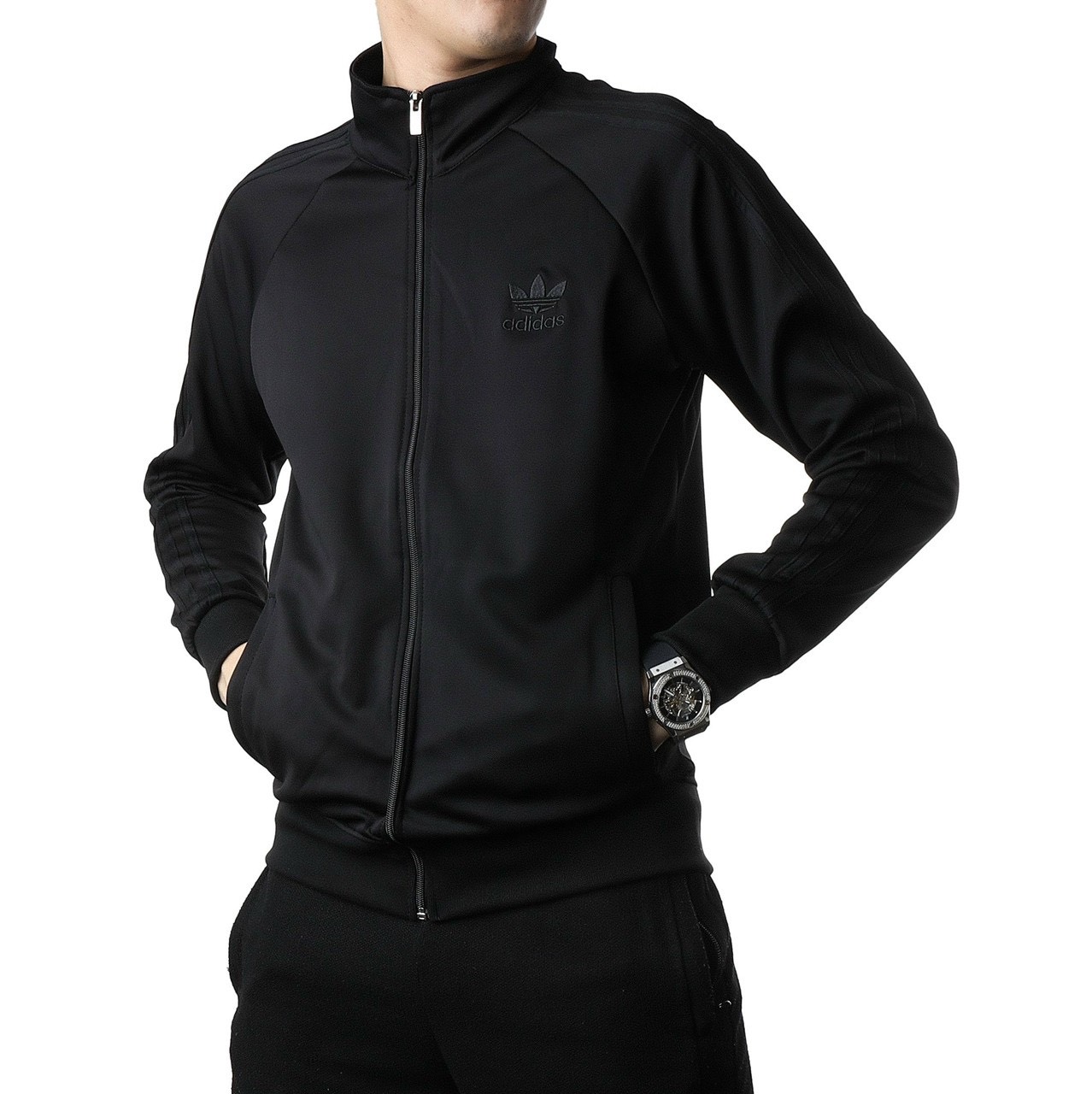 Áo Khoác 3 Sọc Thun Poly Cao Cấp Unisex