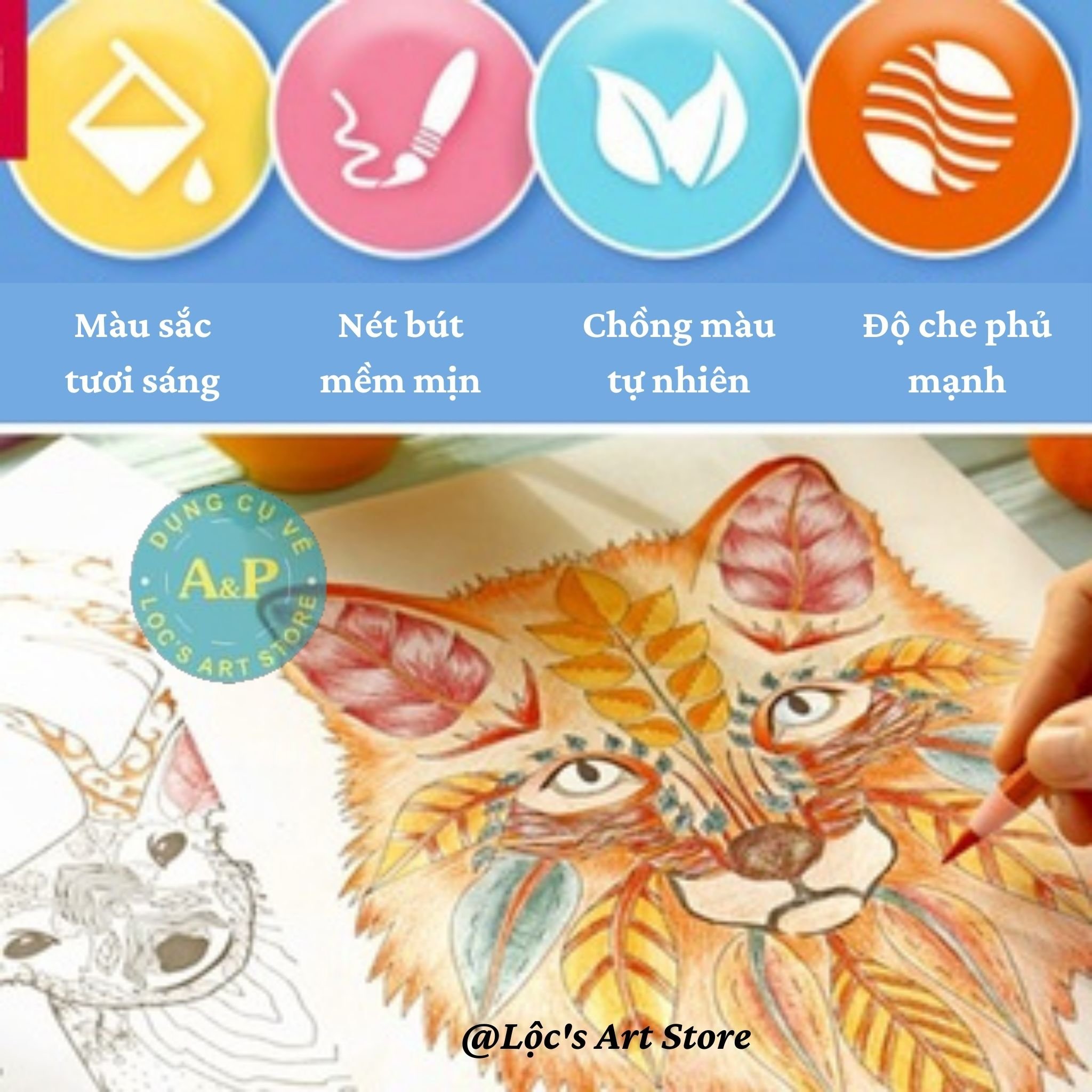 [Lộc'sArtStore] Bút chì màu xóa được G-STAR