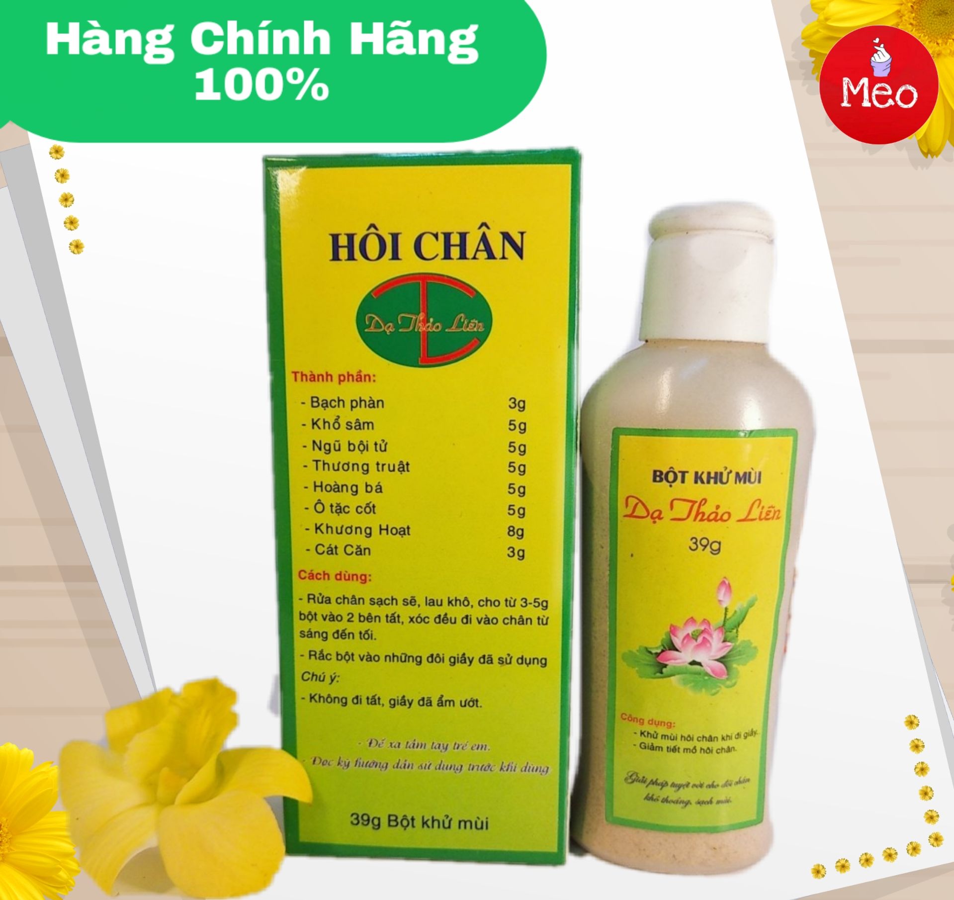 khử mùi HÔI CHÂN DẠ THẢO LIÊN