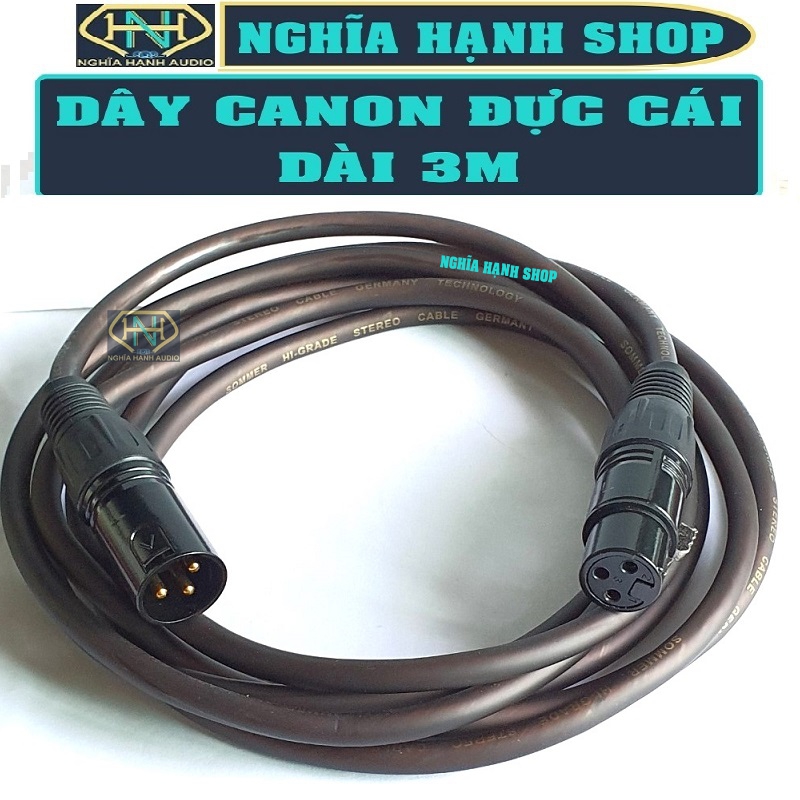 Dây Canon Đực Cái Dài 1M 2M 3M 5M 10M (Dây Canon 2 đầu, Cáp âm thanh Canon, Dây Canon loại tốt)