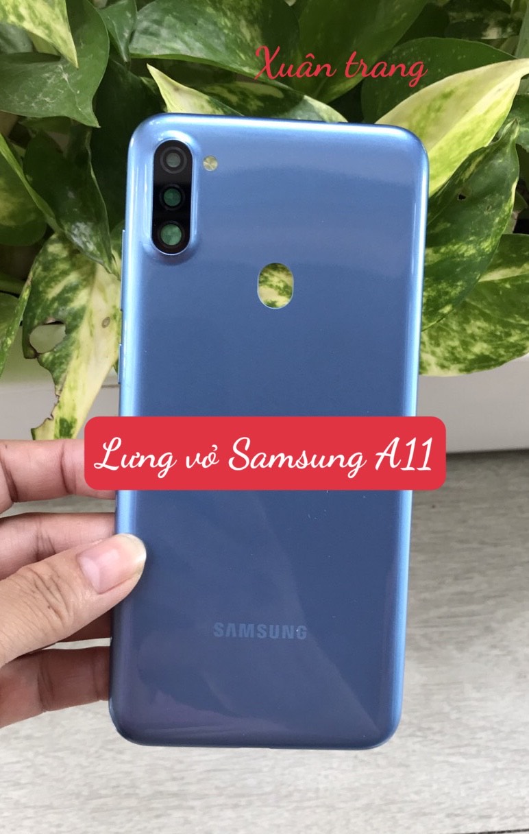 Nắp Lưng Vỏ samsung A11 ( gồm lưng,phím bấm, kính camera)