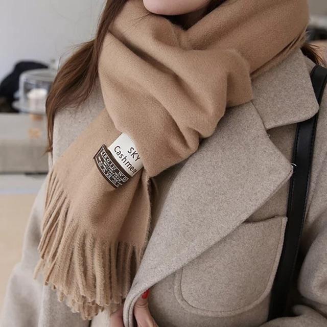 Khăn dạ lông cừu cashmere mỏng các màu