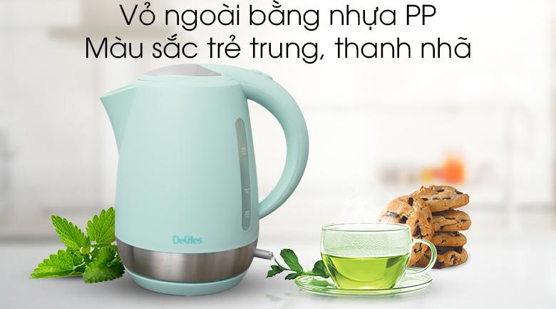 Bình siêu tốc Delites 1.7 lít ST17P01WG Xanh