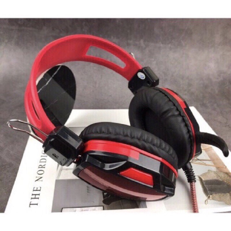 [HCM](COMBO 2 CÁI) Tai nghe Qinlian A6 gaming (Đen đỏ)