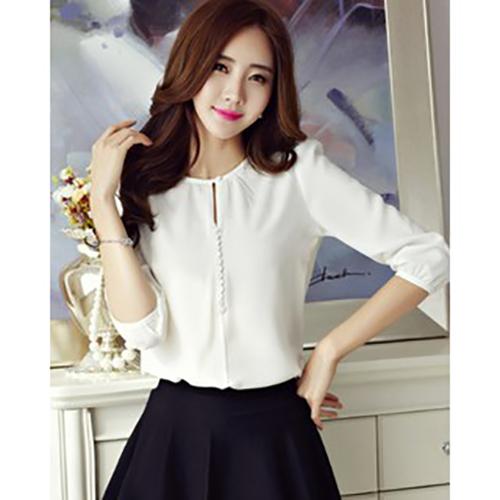 Áo sơ mi phối nút Nana Phong Cách Hàn Quốc Cực Hot