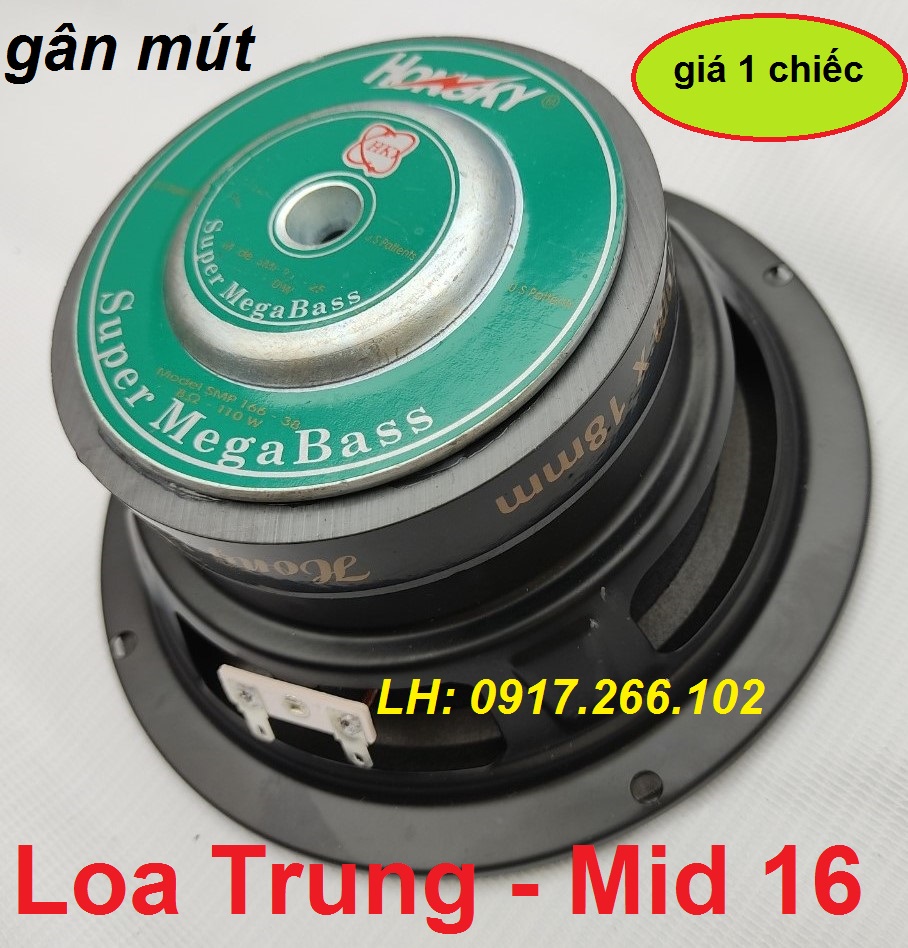 Loa mid 16 , loa trung 16 , loa mid trung 16 cho loa kéo công suất loa 100w 6ohm - giá 1 chiếc