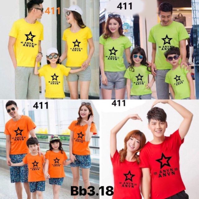 [SĨ] Áo Gia đinh 3,4 người đủ màu