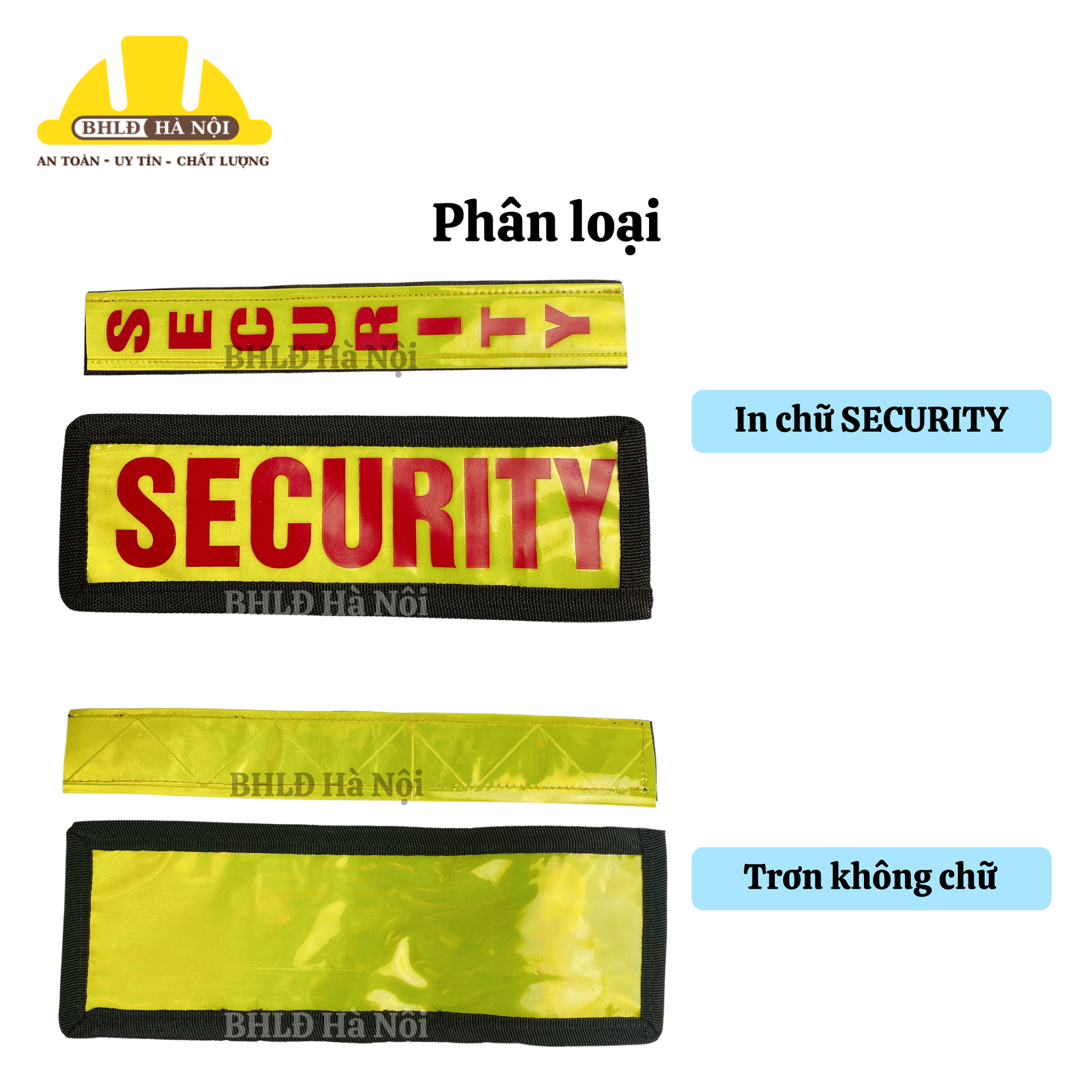 Bộ phản quang SECURITY gắn áo đeo CCHT