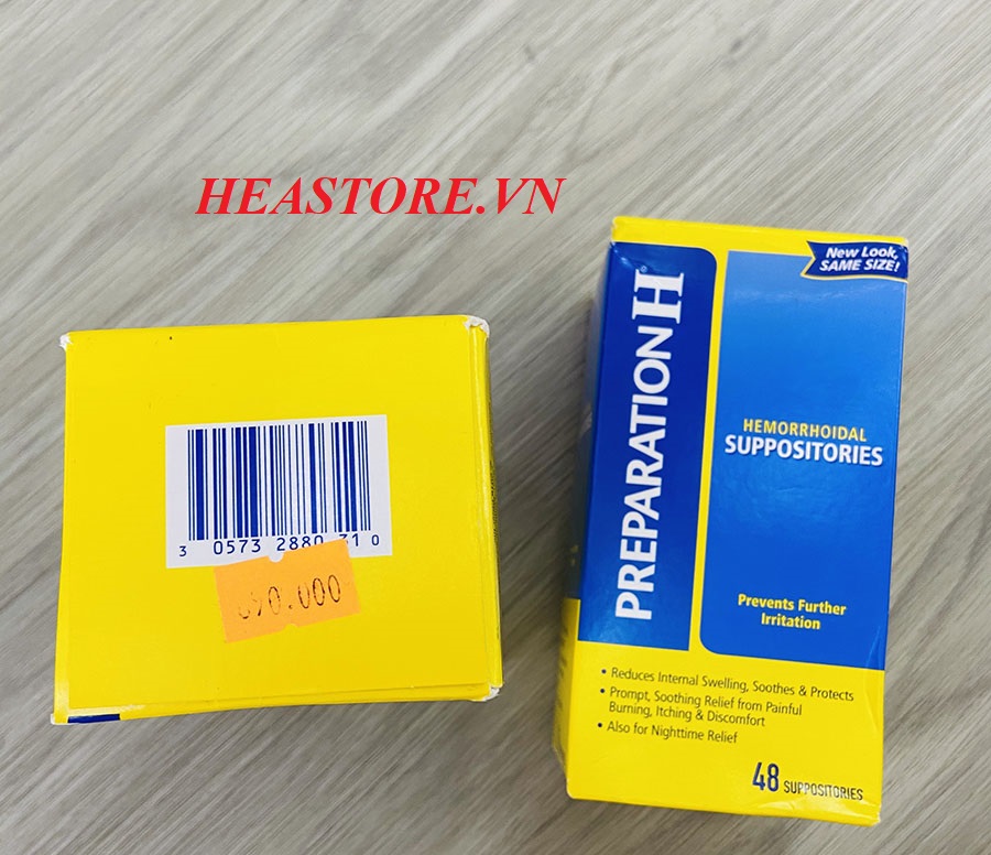 VIÊN ĐẶT TRĨ PREPARATION H SUPPOSITORIES 48 VIÊN