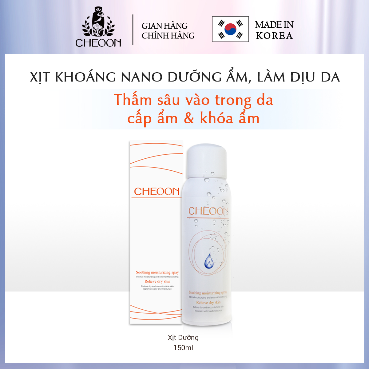 Xịt Khoáng Nano Dưỡng Ẩm Làm Giúp Làm Sạc và Dịu Da Giảm Các Triệu Chứng