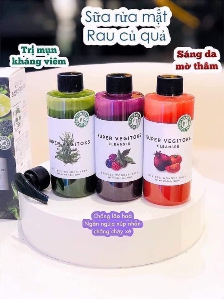 [HCM]Sữa rửa mât Rau củ Thải độc SUPER VEGITOKS CLEANSER 300ml