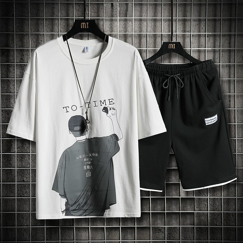 Bộ Quần Áo Thun Nam Mùa Hè Áo Cổ Sơ Mi Ngắn Tay Bo Viền Sọc Ngang Kiểu Cổ PoLo. Set Mặc Nhà Cọc Tay G9_SHOP S0