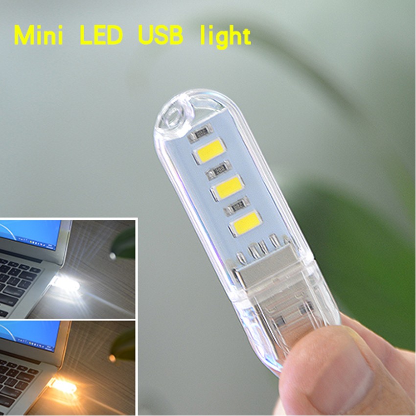 Thanh đèn mini 3 Led cắm cổng USB tiện dụng - Sáng trắng