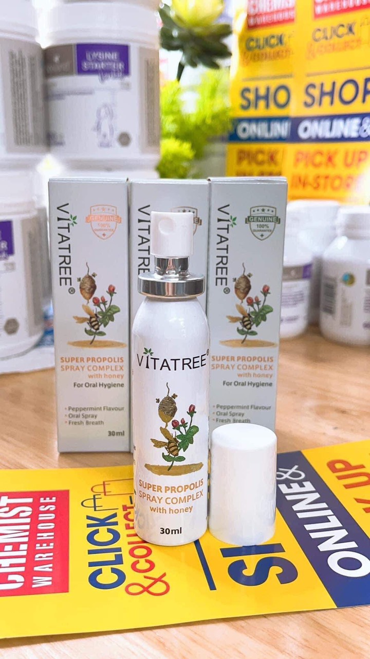XỊT HỌNG KEO ONG VITATREE ( Hàng Úc đi air)