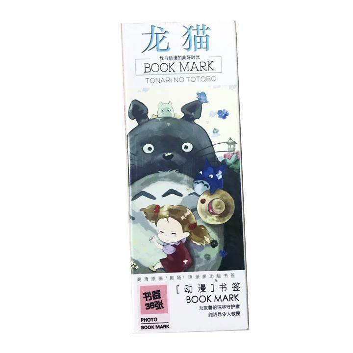 Bookmark Totoro dạng hộp ảnh tập ảnh đánh dấu trang kẹp sách 36 tấm anime chibi