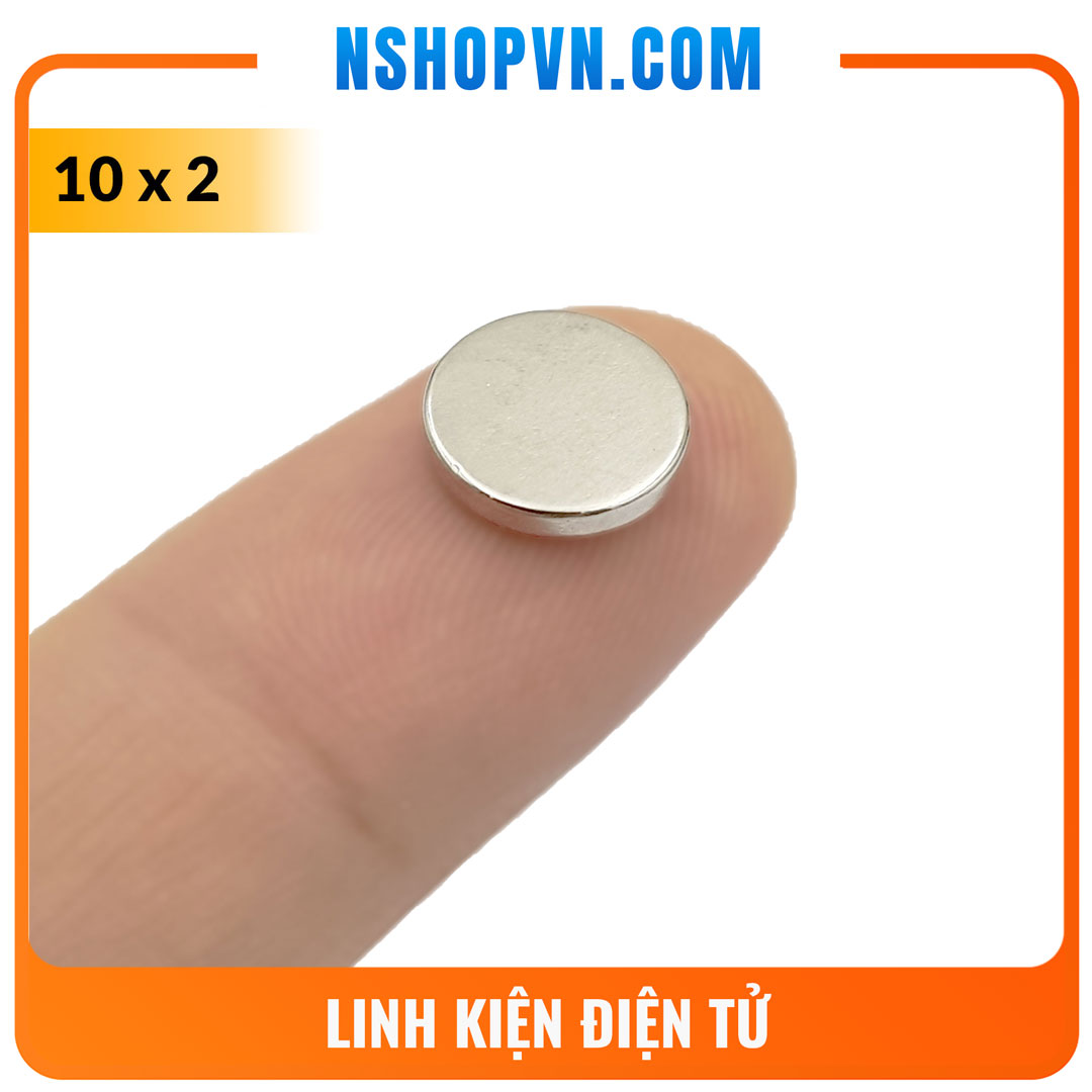 Nam châm đất hiếm tròn 10x2mm