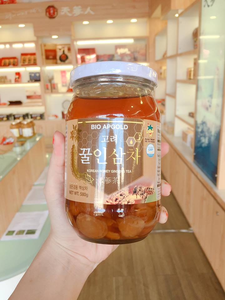 Sâm Tươi Lát Ngâm Mật Ong (Trà Sâm Mật Ong) Bio Apgold Hàn Quốc (580g)