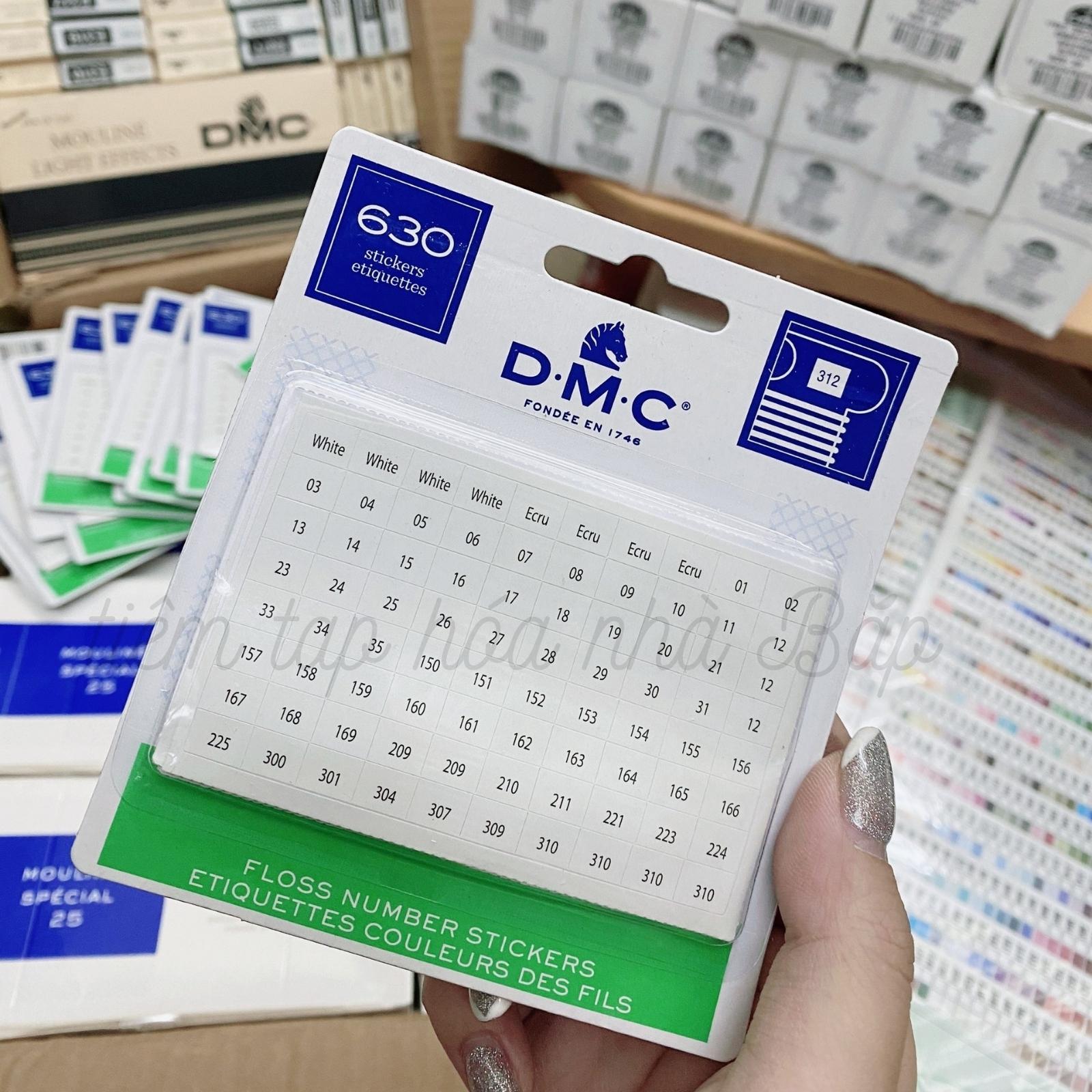 Bảng Dán 640 Mã Code Chỉ DMC Pháp Chính Hãng