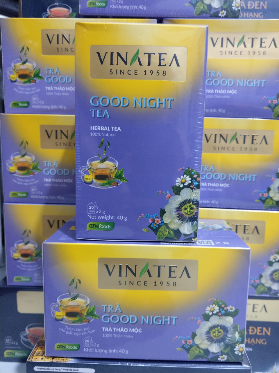 Trà ngủ ngon Vinatea hộp 40g (20 túi x 2g)