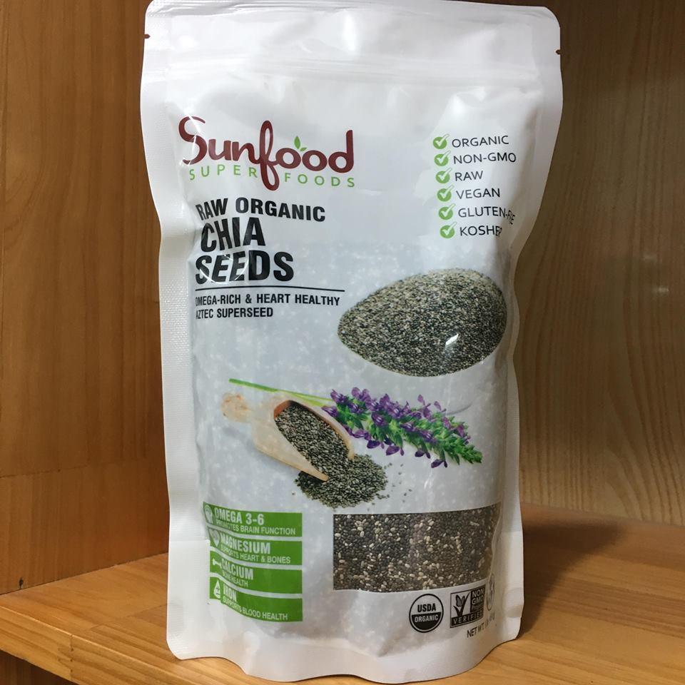 HẠT CHIA MỸ SUNFOOD TÚI 454GR (loại hạt màu đen)