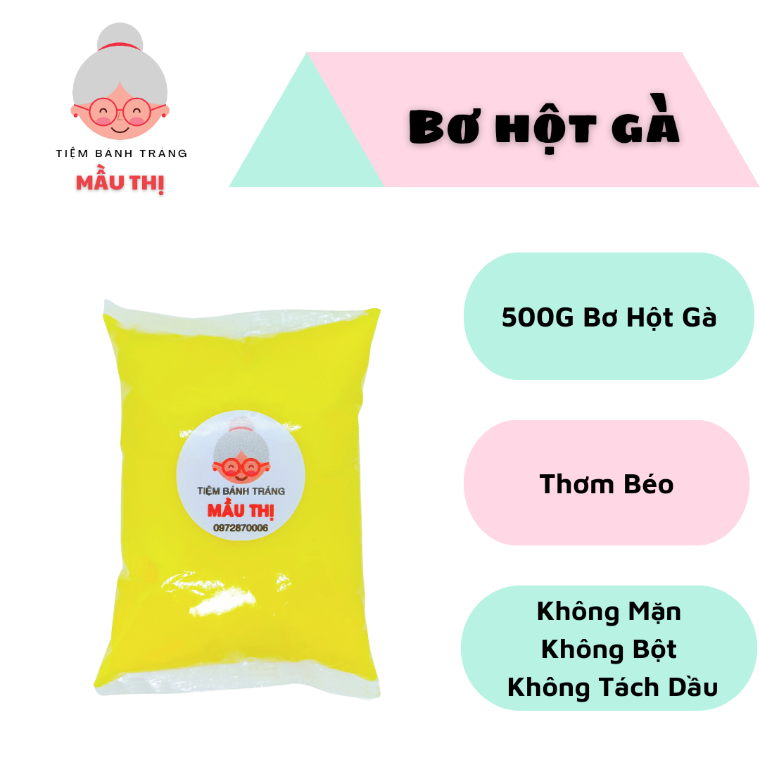 500g Bơ Hột Gà ( 5 Chai Bơ 100g)