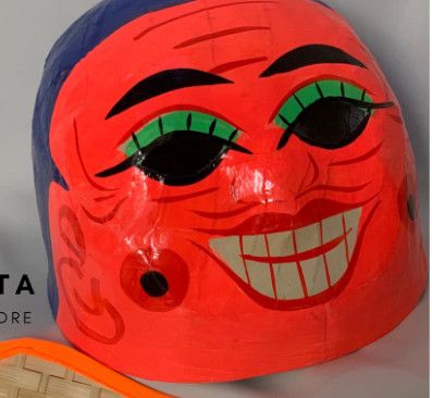 Lion Dance Head for Children 2-5 Years Old (1 Small Lion + 1 Drum + 1 Gong)