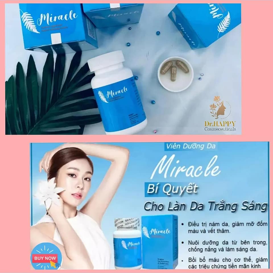 Viên uống Trắng da MIRACLE DOUBLE WHITE EXTRA [cam kết chính hãng]