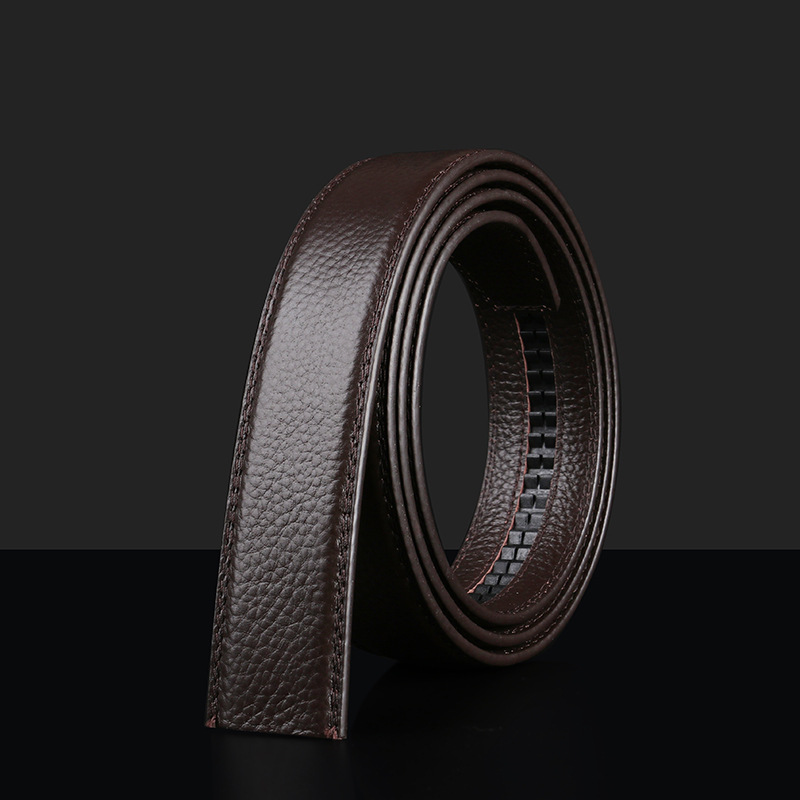 [Dây Tăng/Size 3.5cm] Thắt Lưng Nam Da Bò (Không Mặt Khóa), Dây Nịt Da Thật 100%, 3 Lớp, Màu Đen/Nâu (DLKK-05)