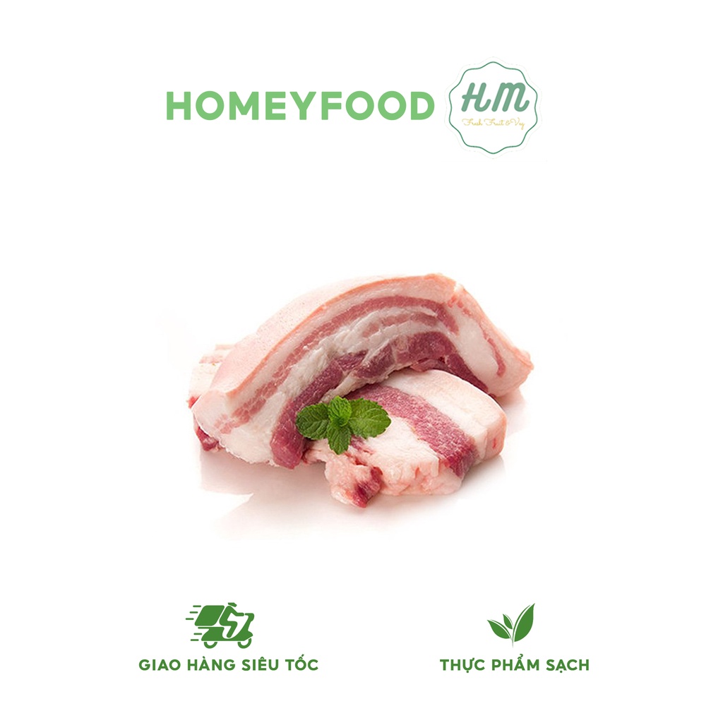 Thịt lợn ba chỉ tươi ngon giao hỏa tốc 1h