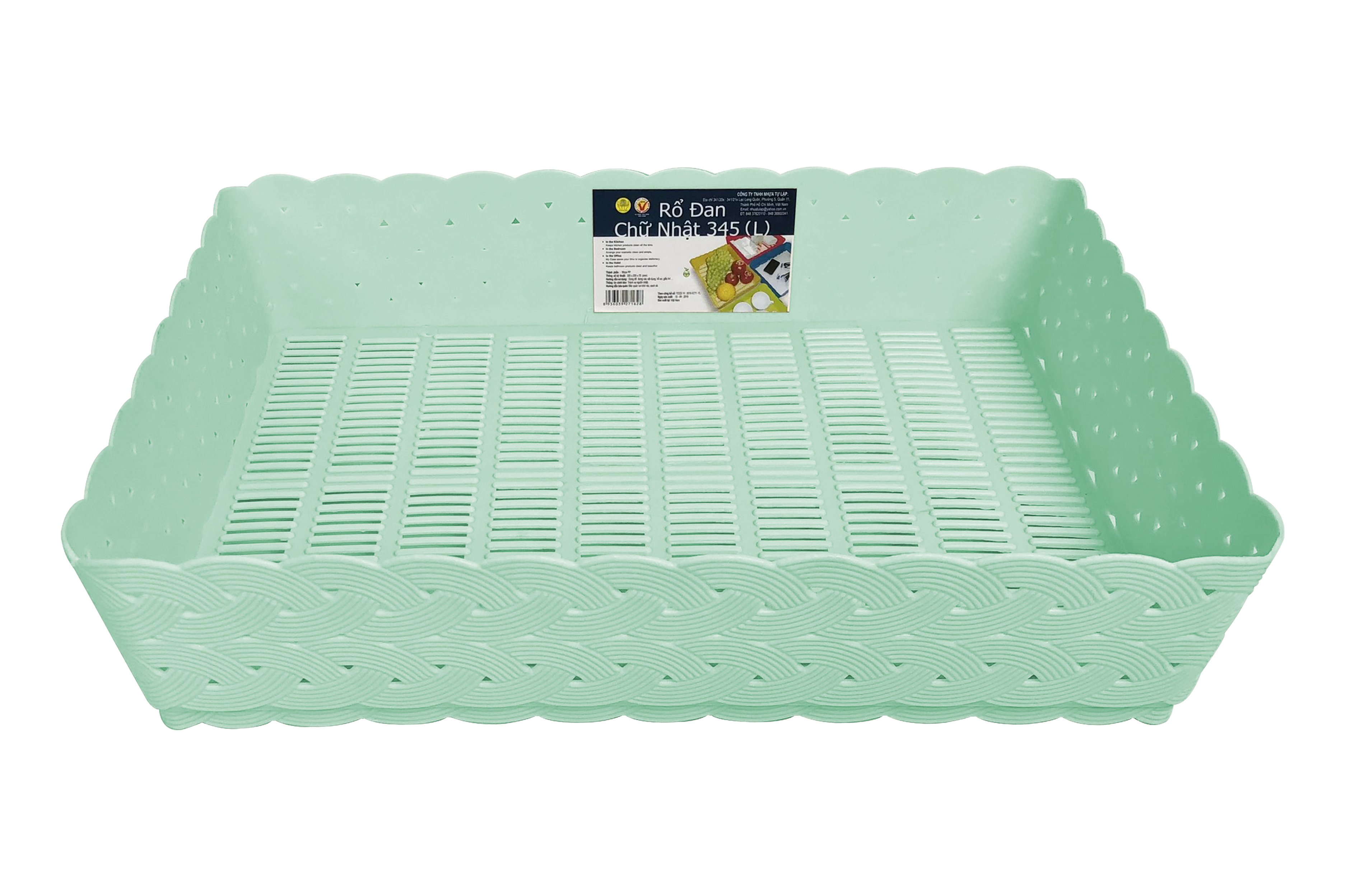 Rổ đan chữ nhật TỰ LẬP - TL345 - 32.5x.25.5x7.5cm