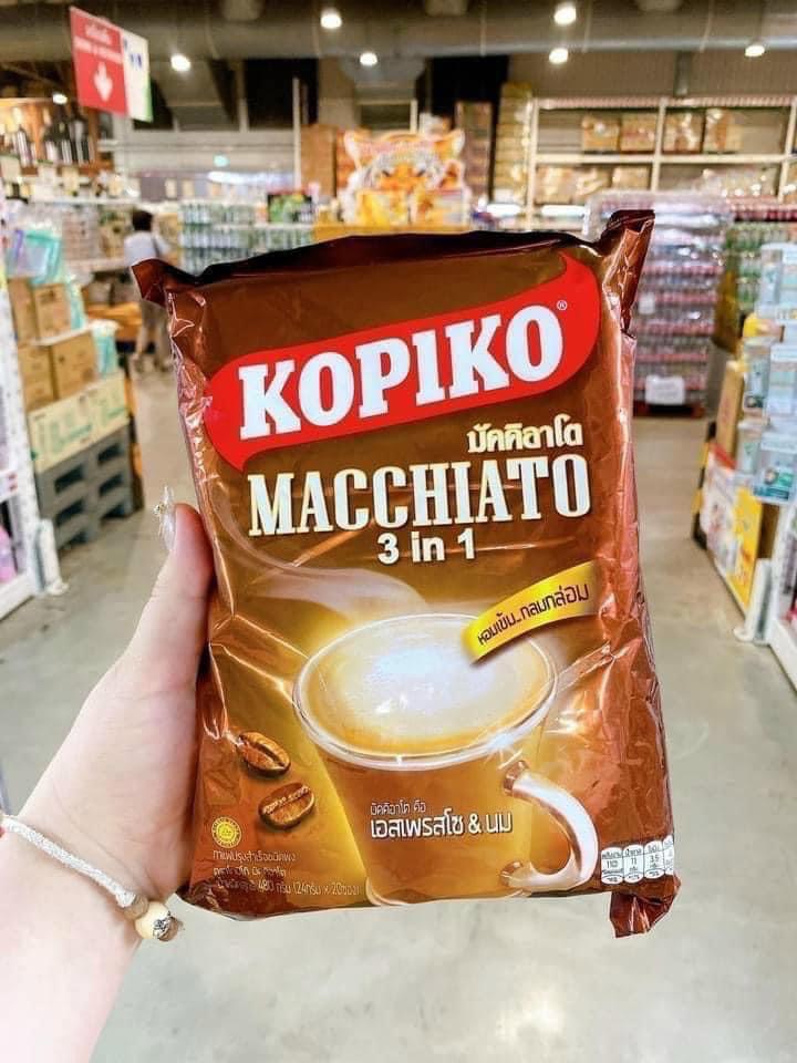 CÀ PHÊ SỮA KOPIKO MACCHIATO THÁI LAN BỊCH 20 GÓI.(Hàng chính hãng)