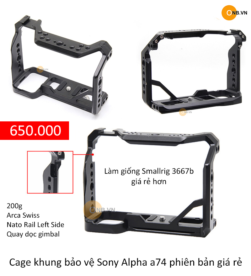 Cage Khung bảo vệ Sony Alpha a74 phiên bản đẹp giá rẻ