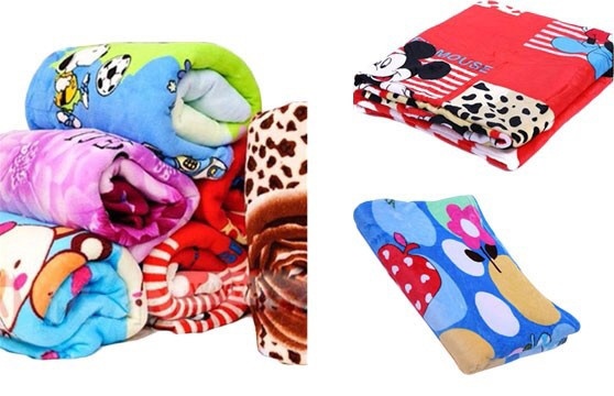 Mền nỉ 1.6m x 2m họa tiết hình thú