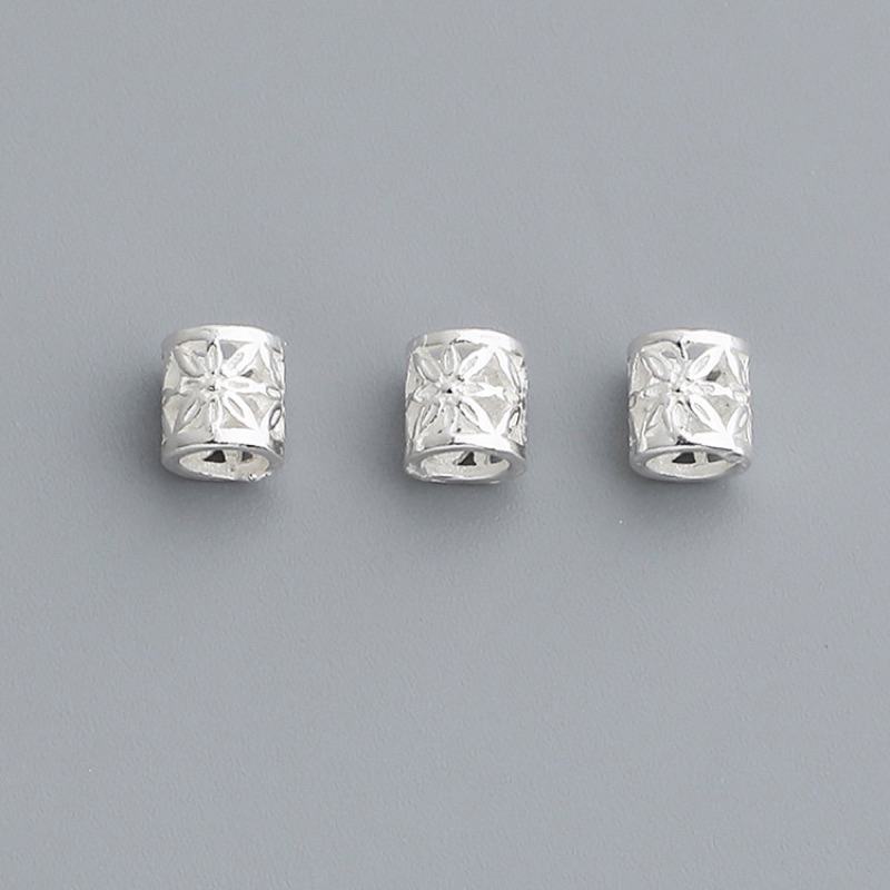 [S925] Charm bạc trụ bông hoa - MH237