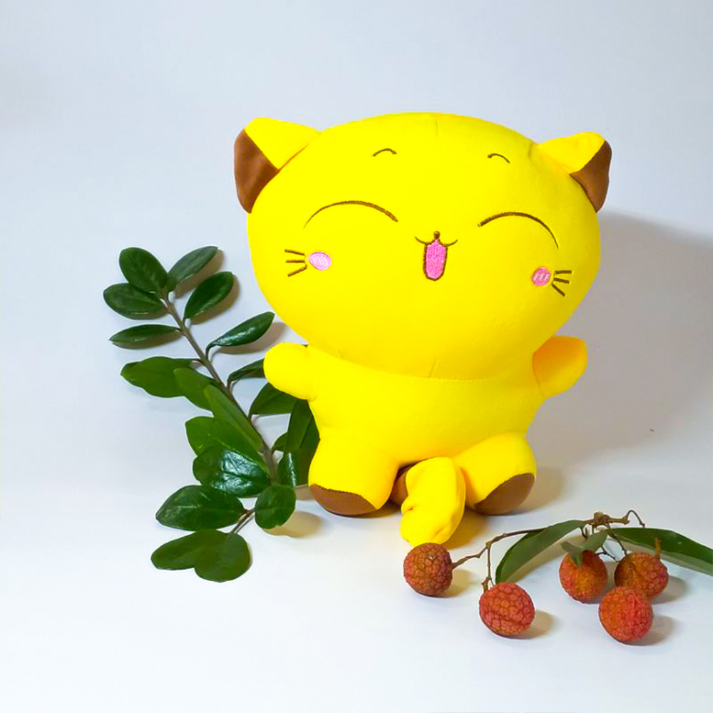 Gấu bông mèo vàng , Gấu bông, thú nhồi bông mèo vàng , Thú nhồi bông mèo vàng , Thú nhồi bông, gấu ôm cho bé hình mèo vàng