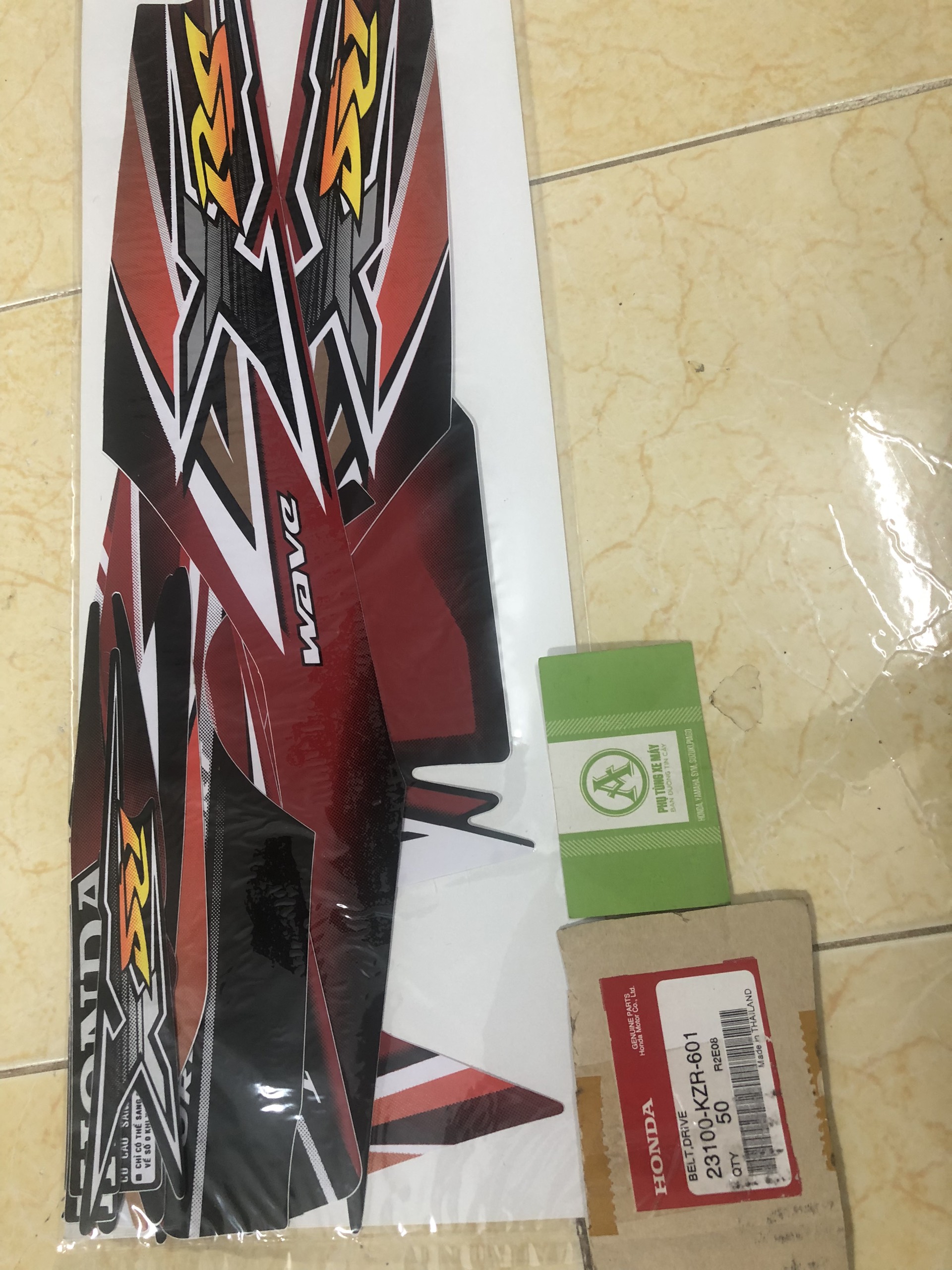 Bộ tem honda wave RSX 100 màu đỏ