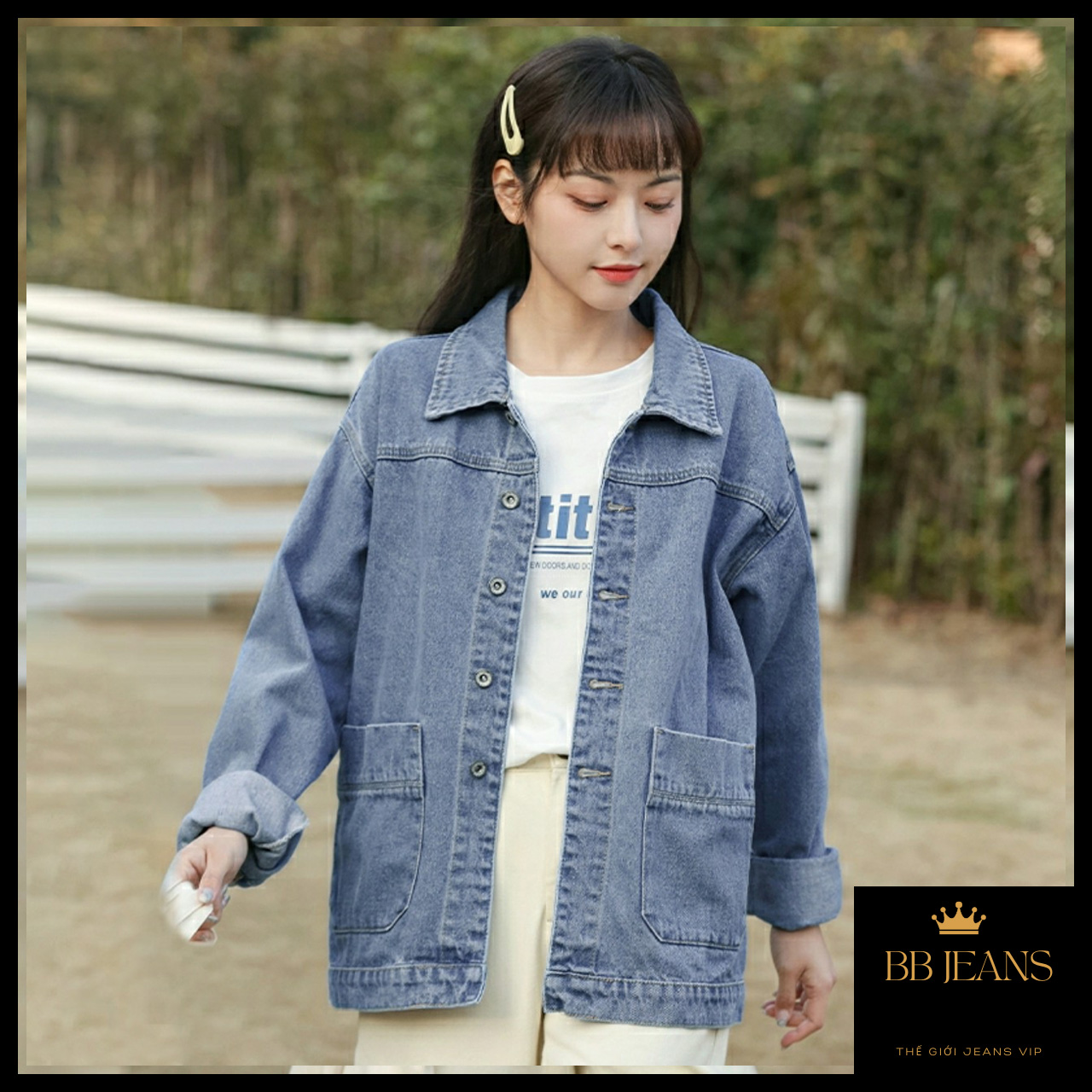 [HCM]Áo khoác jean nữ style chiếc áo bà ba kiểu mới ra cao cấp giá rẻ size 39-62kg từ BB Jeans