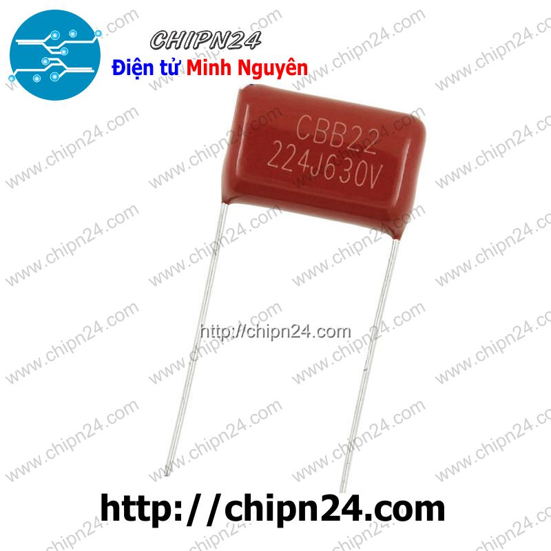 [3 con] (G55) Tụ CBB 630V 224J 224 (0.22UF) 15MM