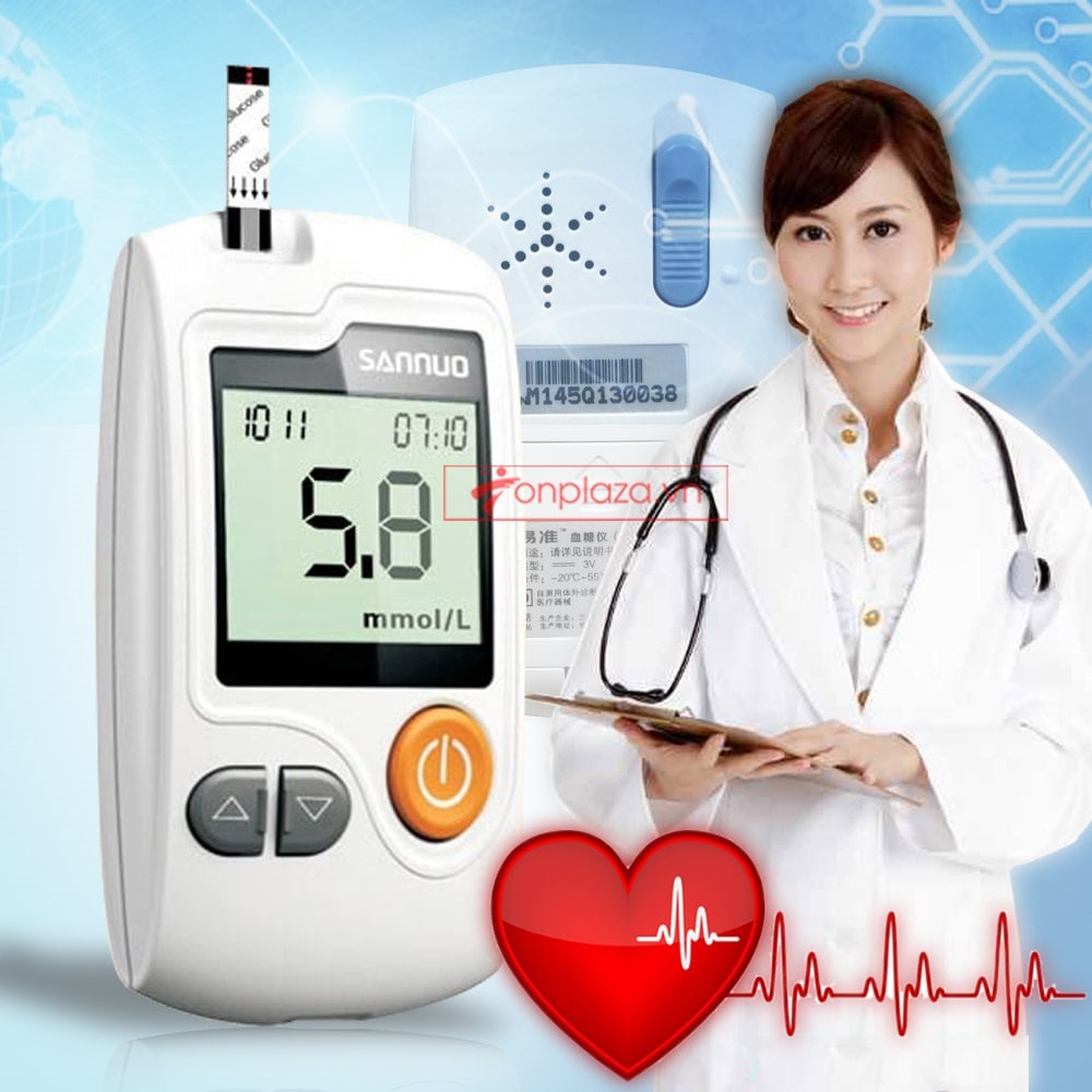 Máy đo đường huyết trong máu của Mỹ MÁY ĐO ĐƯỜNG HUYẾT GA-3 - plus Máy đo tiểu đường SANNOU - GA3 chinh hãng đo tiểu đường nhanh chóng, chính xác, dễ sử dụng thuận tiện mang theo bên người.