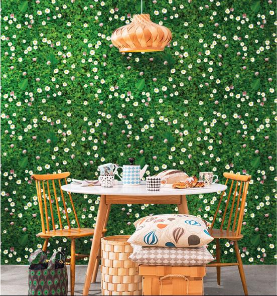 [HCM]Decal trang trí tường - Thảm Cỏ hoa cúc dại