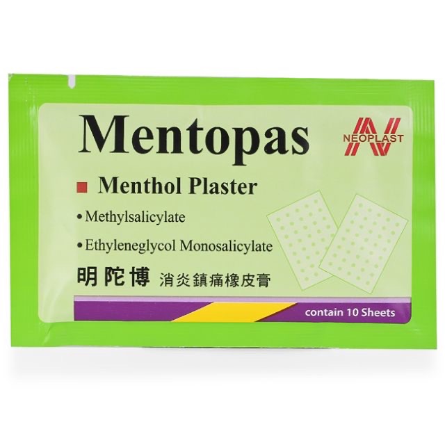 1 Gói 10 miếng cao dán Mentopas Thái Lan